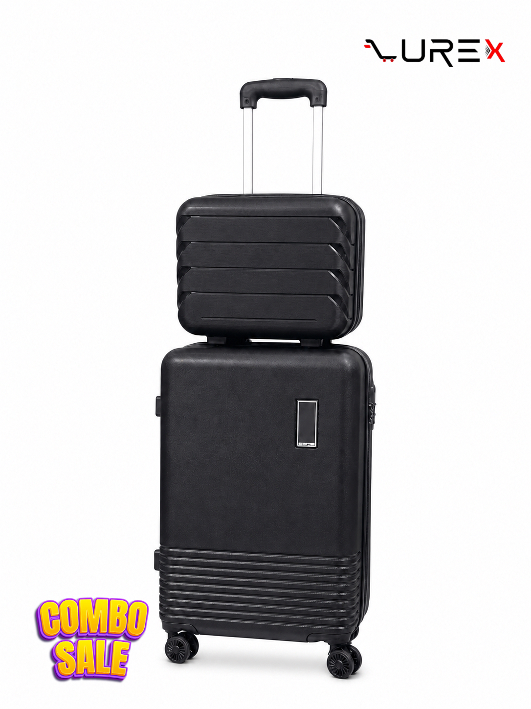 24" Luggage and 13" Beauty Box Combo - Black