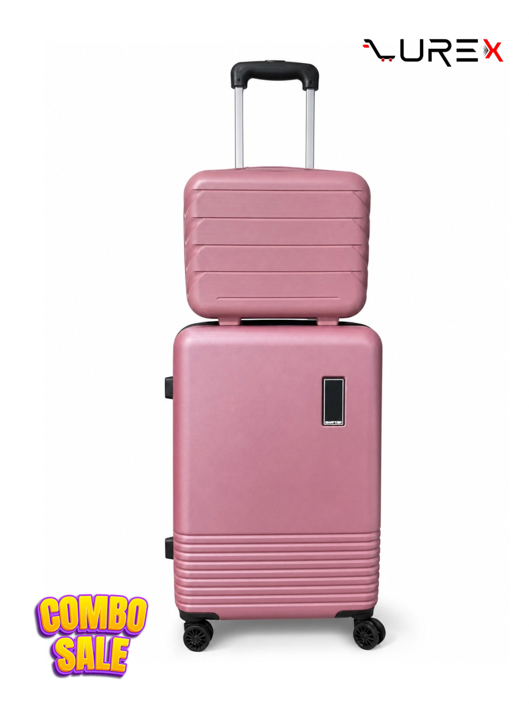24" Luggage and 13" Beauty Box Combo - Pink